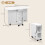 Homcom HOMCOM Folding Dining Table for Small Spaces with 2-tier Shelves White 9