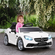 AIYAPLAY Benz 12V Kids Electric Ride On Car W/ Remote Control Music White