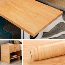 Abnehmbare, selbstklebende Tapete, einfache Anbringung für Wohnzimmer, Küche, Schlafzimmer, Flur, Speisekammer, Treppenhaus usw., helle Eichenfarbe
