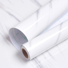 Selbstklebende Marmortapete, erfrischendes Weiß, abziehbare und aufklebbare, hitzebeständige Wandverkleidung für Küchenschränke, 2 Meter breit,