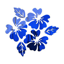Kunstneriske vægklistermærker, reflekterende 3D blomstermønster akryl klistermærker til boligdekorationer, værelsesindretning med vandtæt og