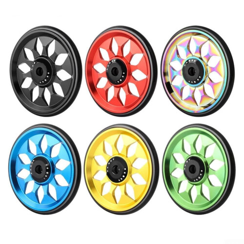 Folding Bike Wheels Compatible Lightweight Design Red No Modification Required
