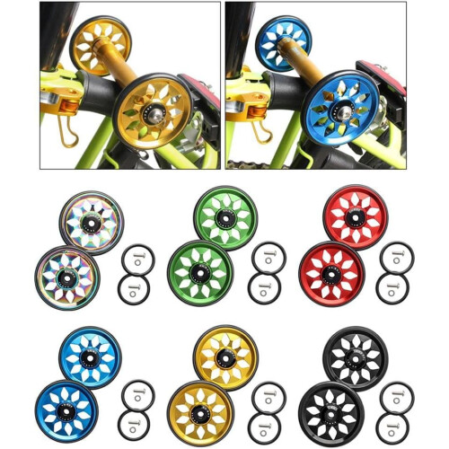 Folding Bike Wheels Compatible Lightweight Design Red No Modification Required 1