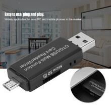 OTG USB 2-in-1 Kartenleser/Schreiber SD/TF Schwarz
