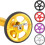 Portable Folding Bike Wheel 2 Pack Durable Thick Solid Wheel Silver For Commuters And Students 4