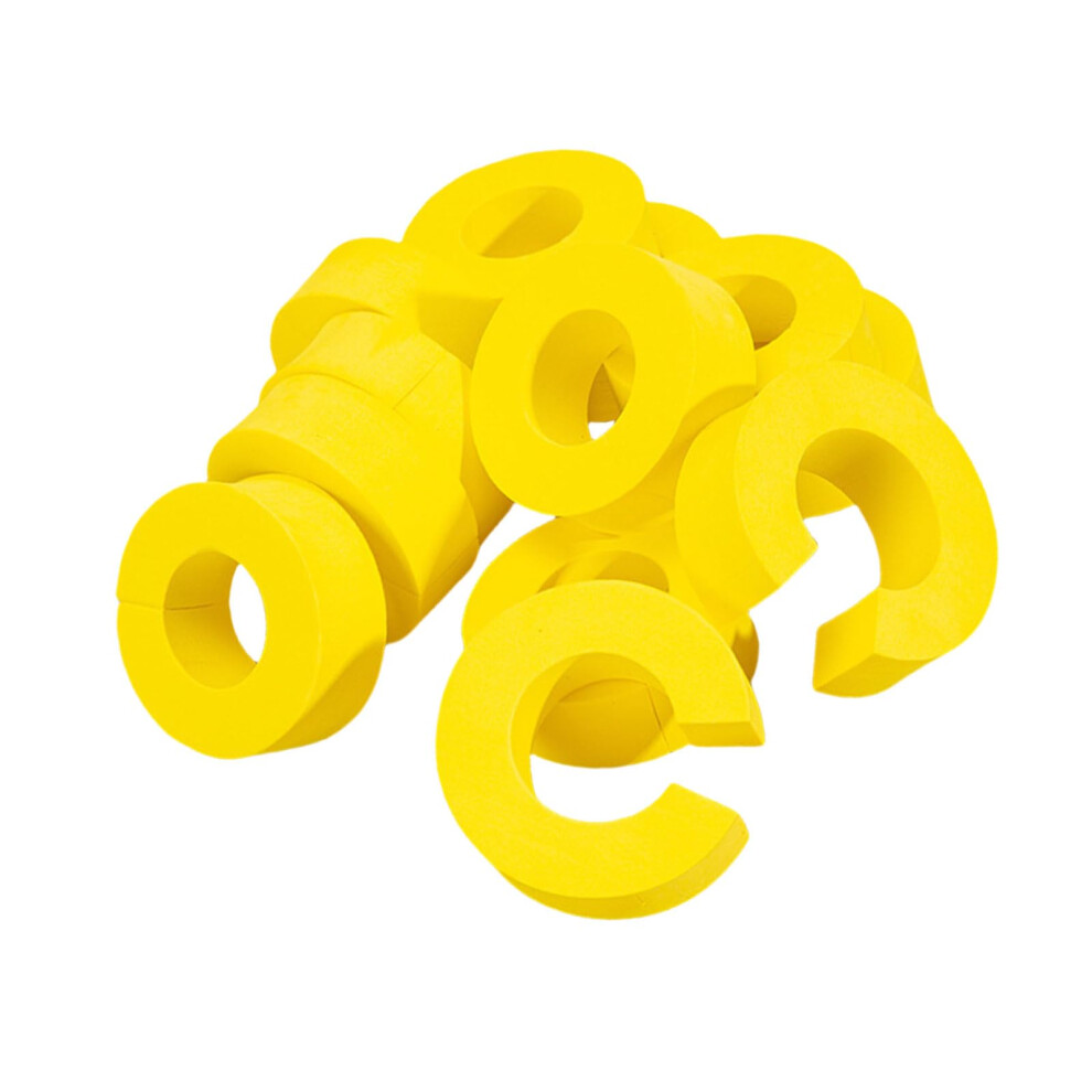 Yellow C Shape Hair Curler Sponge Rollers Heatless Overnight Curlers Soft Sleeping Curlers