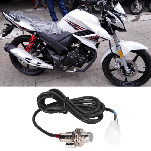 Sensor Cable with 3 Magnets for Motorcycle Digital Odometer, 11*40cm Silver