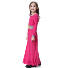 TH603 Muslimisches Mädchen Langkleid, Milchseide, rot 90cm