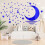 Espelho Acrílico Brilhante com Lua e Estrelas, Autoadesivo com Efeito Refletivo 3D, Decoração DIY para Quarto Infantil, Parede e Teto. 5