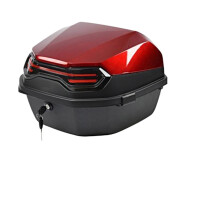 Motorcycle box Tour Tail Box For Scooter Trunk Luggage Carrier Case With Soft Backrest And QuickRelease System Red