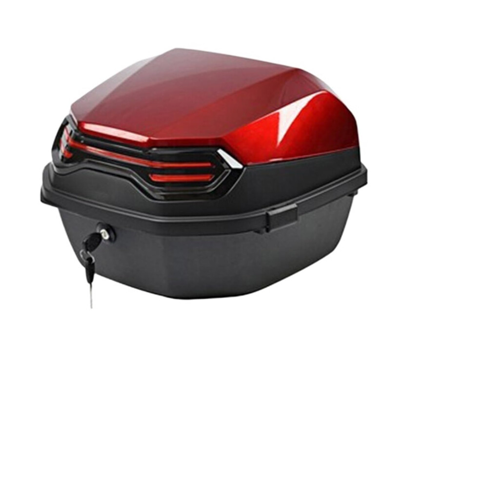 Motorcycle Box Tour Tail Box For Scooter Trunk Luggage Carrier Case With Soft Backrest And Quickrelease System Red 9323874211602