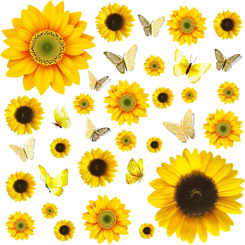 Awesome Decal For Various Uses, Long Lasting Outdoor Life Vinyl Waterproof Sticker, Sunflower Magnetic Car Sticker Removable Without Leaving Residue, 9094122738416
