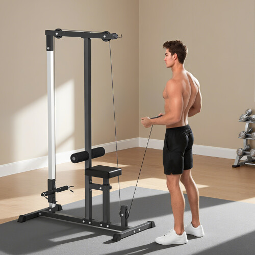 Homcom HOMCOM Exercise Pulldown Machine Power Tower with Adjustable Seat Cables