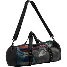Beach Diving Bag Durable Mesh Gear Bag Lightweight Snorkel Extra Large Cylinder Mesh Multipurpose Bag With Zipper Black