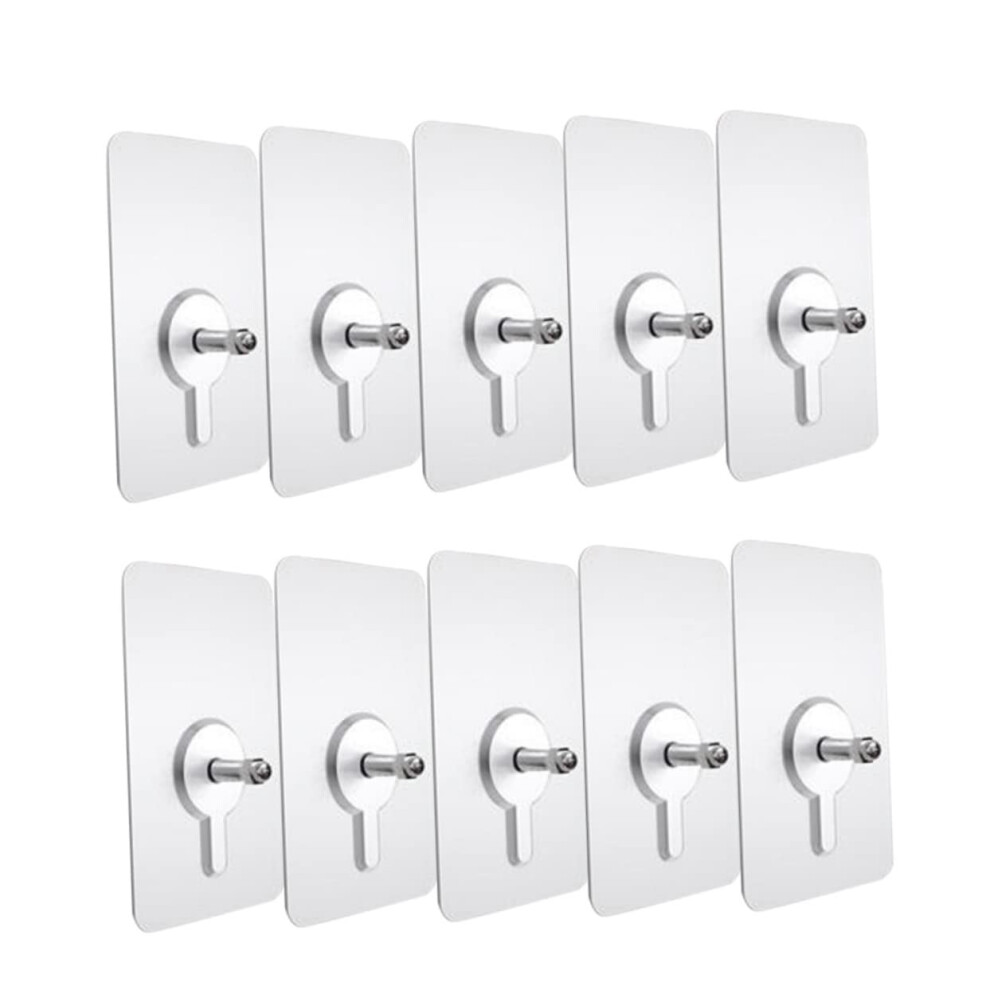 Traceless Screw Picture Hooks Kit Drywall Compatible Nonmarking No Nails 10Piece 5.7X5.7 Cm 9105992420476
