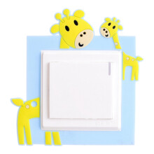 Animal Print Wall Stickers Cat Light Switch Decals Removable Vinyl Adhesive Decorative Sticker Sets for Children's Rooms Play Areas Educational