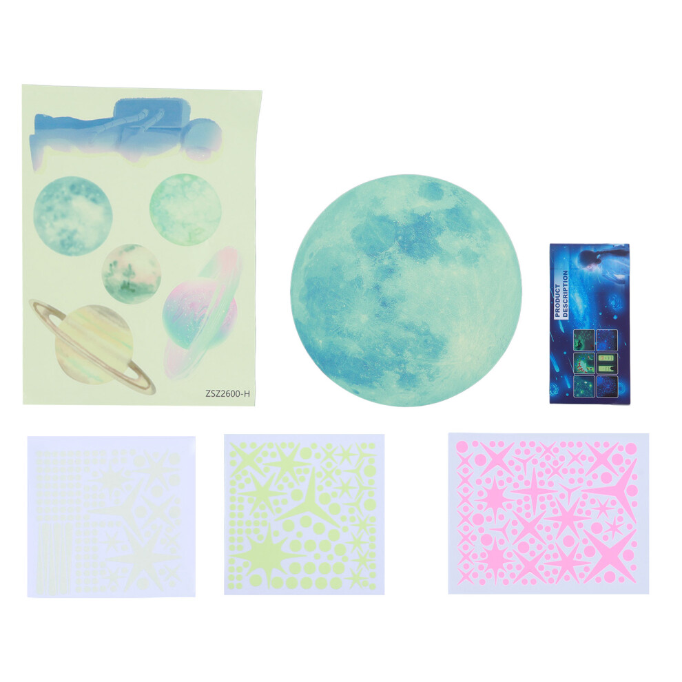 Glow In The Wall Sticker For Kids Room, Luminous Pvc Material Home Decor Removable Design, Creative Diy Moon And Star Decals That Up At Nig Dark/Light