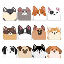 Bloco de notas adesivas com 24 unidades, com desenhos de animais, ideal para crianças. Perfeito para o escritório e para uso infantil.