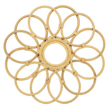 Vintage Rattan Wall Mirror Decorative Hanging Mirror With HD Image Quality Rustic Wicker Wall Mounted Mirrors For Bedroom Living Room Bathroom Kitchen