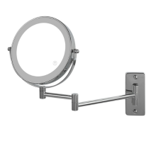 Miroir de maquillage mural avec éclairage LED, miroir grossissant rechargeable (grossissement 1X/10X), 3 modes d'éclairage tactiles à intensité