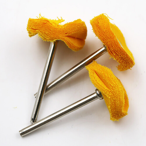 10 Stück 3 mm Schaft Baumwolltuch-Schleifscheibe 25 mm 2