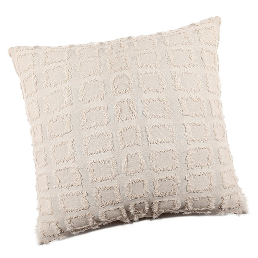 Jacquard Textured Pillowcase Throw Pillow-45 45Cm Off White