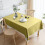 Modern  Tablecloth for Dining Room, Cotton Linen Blend-Blue 3