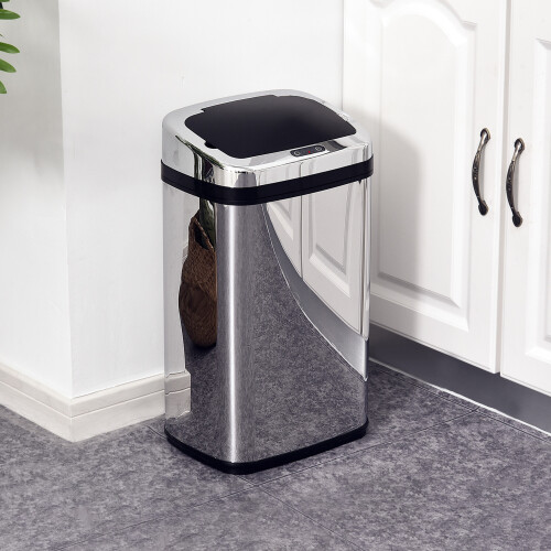 Homcom HOMCOM 30L Automatic Kitchen Bin with Lid and Infrared Motion Sensor Silver