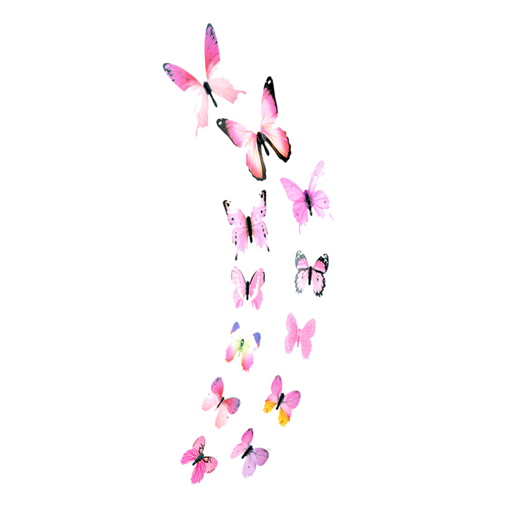 3D Effect Wall Decals, Removable 3D Butterfly Stickers For Art Decor Wall Stickers, Self-Adhesive Smooth Surface Application, Vibrant Colored Removabl