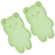 Cats Dogs Food Mat Pet Placemat Cats Feeding Bowl-green bear
