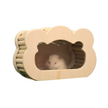 Small Animal Cage Shelter House Wood Cage Pet Habitat Hideouts