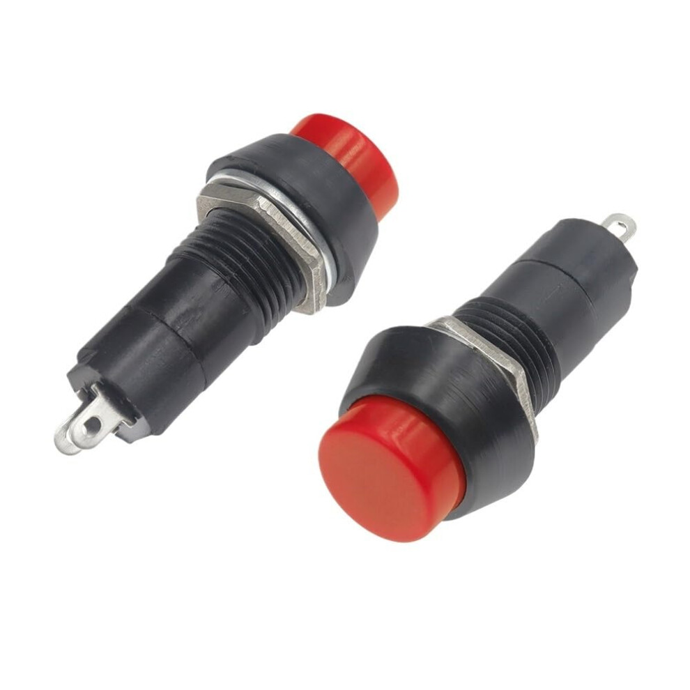 Electronicswitch 12Mm Red Push Button Switches, Momentary A And Latching B, 1A 250V Ac, 2Pin, 10Pcs 9067246068868