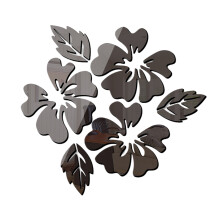 Creative3D blomstermønster vægklistermærker, boligdekorationer med akryl, giftfrit, vandtæt design til opholdsrum, garderober, spisestuer og