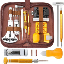 Kit profissional para reparo de relógios, conjunto completo de ferramentas com ferramenta para remoção de elos e tampa traseira, conjunto de