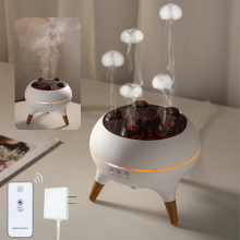 Ätherisches Öl-Diffusor mit tanzender Qualle, 250 ml Quallen-Aromatherapie-Luftbefeuchter mit 7 LED-Farben, Fernbedienung für Schl