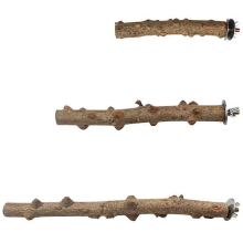 Vogelsitzstange aus Holz, Papageienstab, Kletterstange, Fußtraining, 3-teilig