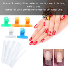 Fiberglas-Nagelverlängerung, 10 Stück + 5 Clips, Farbe