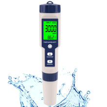 Pool-Salzgehaltsmessgerät, digitales Salzgehaltsmessgerät, hochpräzises 5-in-1-Salzgehaltsmessgerät, kompatibel mit Salzwasser