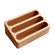 Visitenkartenhalter aus Holz für den Schreibtisch, Visitenkarten-Organizer, Visitenkarten-Displayständer für Büro und Zuhause