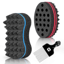 3-teiliges Haarschwamm-Set, Lockenbürsten-Schwamm, geeignet für Männer und Frauen, Twist-Schwamm, geeignet für Afro-Locken