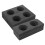 2Pcs Black Foam Takeout Cup Holder Tray for Beverage Carry 3
