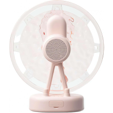Tragbarer Vintage-Vinyl-Lautsprecher mit einstellbarer Beleuchtung und Zeitschaltuhr, Vinyl-Bluetooth-Lautsprecher mit Bluetooth,