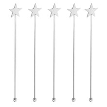 5Pcs Long Stainless Steel Stirring Rod For Coffee Cocktail Beverage