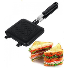 Camping-Toastie-Maker, antihaftbeschichteter Toastie-Maker für den Herd mit hitzebeständigen Griffen, doppelseitiger Multifunktion