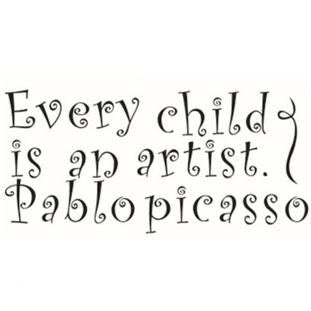 Inspirational Wall Stickers For Kids Room, Every Child Is An Artist Decal Design Premium Vinyl Art Decor, Removable Non Toxic Wall Decals For Nursery