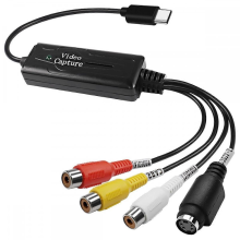 RCA AV zu USB-C Konverter Videoaufnahmekartenadapter 1 Kanal AV NTSC PAL Video S Video/Composite