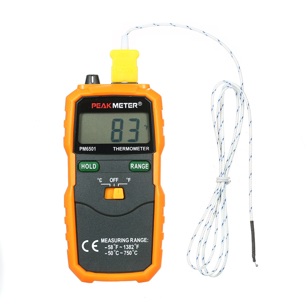 Digital K Type Thermometer Pm6501 With Lcd Data Logging & Data Hold Features 9361364120096