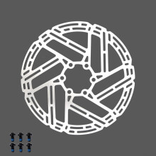 Mountain Bike Brake Discs, SixBolt System, 160mm Silver, Two Size Options, 2x160mm Set