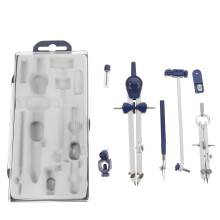 1 set 7pcs multifunctional drawing compasses practical tools blue