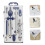1 set 7pcs multifunctional drawing compasses practical tools blue 3